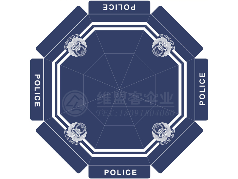 警用遮阳伞设计效果图